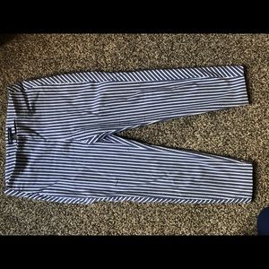 Petite striped capris